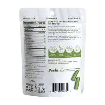 POSHI Marinated French Green Bean Snack Pack | Original Flavor | Keto, Vegan, Paleo, Non GMO, Low Ca...