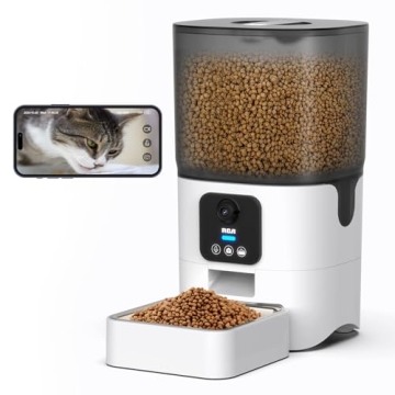 RCA Cat & Dog Pet Feeder with HD 1080p Camera, Real-Time Two-Way Audio, Monitoring, Motion Detection...