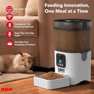 RCA Smart Pet Feeder with HD Camera & Two-Way Audio
