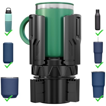 Fllik Self-Size Car Cup Holder Expander, Adjustable Cup Holder Expander for Car. Cup Holder Adapter ...