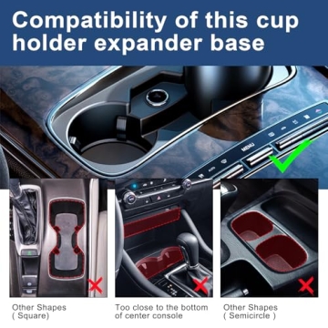 Fllik Self-Size Car Cup Holder Expander, Adjustable Cup Holder Expander for Car. Cup Holder Adapter for Large Yeti, Stanley, Nalgene, Owala Tumbler & Mugs. Car Holder Insert Accessories
