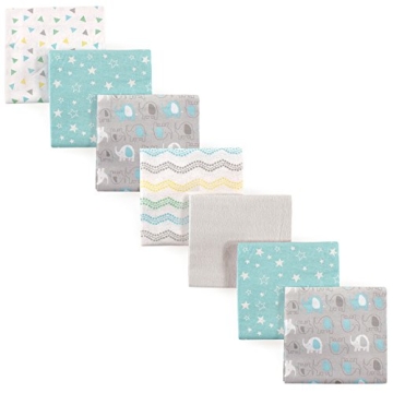 Luvable Friends Unisex Baby Flannel Blankets 7-Pack