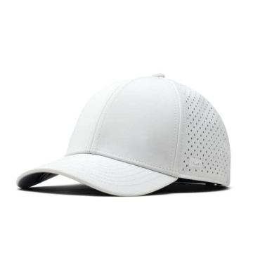 melin A-Game Hydro, White, Men’s Performance Snapback Hats, Water-Resistant Fitted Baseball Caps f...