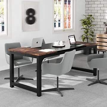Spacious Tribesigns 70.8” Executive Desk for Office