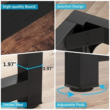 Spacious Tribesigns 70.8” Executive Desk for Office