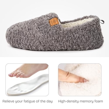Cozy Women's Soft Curly Full Slippers with Memory Foam