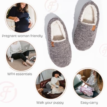 Cozy Women's Soft Curly Full Slippers with Memory Foam