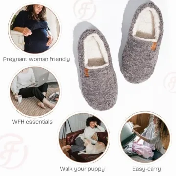 Cozy Women's Soft Curly Full Slippers with Memory Foam