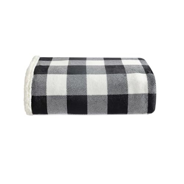 Eddie Bauer - Throw Blanket, Reversible Sherpa Fleece Bedding, Buffalo Plaid Home Decor for All Seas...