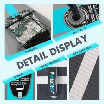 FunWater Stand Up Paddle Board Ultra-Light Inflatable Paddleboard with SUP Accessories for Adults & Youth of All Skill Levels