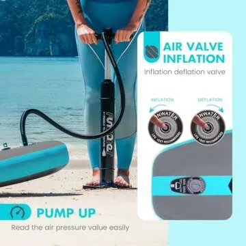 FunWater Stand Up Paddle Board Ultra-Light Inflatable Paddleboard with SUP Accessories for Adults & Youth of All Skill Levels