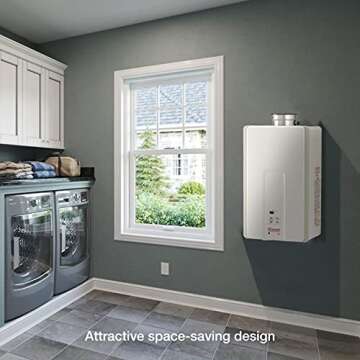 Rinnai V65iP Tankless Hot Water Heater, 6.5 GPM, Propane, Indoor Installation
