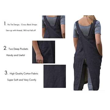 Stylish Women's Pinafore Apron for Cooking & Crafts