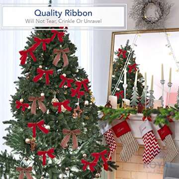 Royal Imports Wired Traditional Clarkston Tartan Plaid Christmas Waterproof Ribbon, Floral & Craft D...