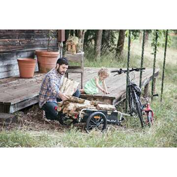 Burley Flatbed, Aluminum Utility Cargo Bike Trailer , Black