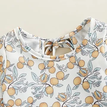 Adorable Baby Girl Long Sleeve Swimsuit for Summer Fun