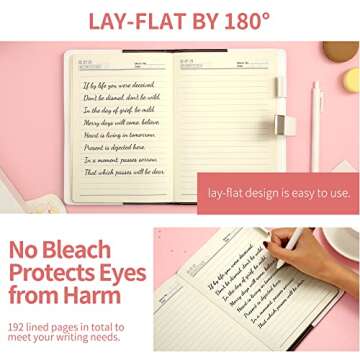 CAGIE Diary for Girls Age 8-12 Gifts for 9 10 11 12 Year Old Girls Diary with Lock, Tie Dye Design 192 Pages Lock Diary with Pen, 5.7 x 8.5 Inch Birthday Gifts for Girl Journal with Lock