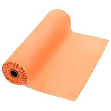 AH American Homestead Paper Dining Table Runner- 78 ft. Disposable Party Table Covers - 20 Perforated Table Runners 16” x 48”- Cloth-Like Table Cover Roll (Peach)