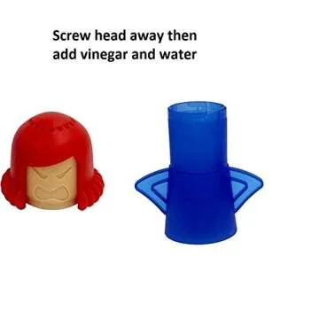 Angry Mama Microwave Cleaner, Microwave Oven Steam Cleaner, Angry Mom Steamer Cleaning Crud Easily in Minutes, Steam Cleans and Disinfects with Vinegar and Water for Kitchen