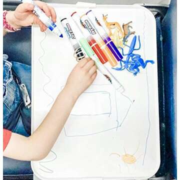Go Happy Kids Travel Tray - Easily Attaches to Airplane & Train Tray Tables! Lightweight, Sturdy, Easy to Clean & Stow Travel Tray