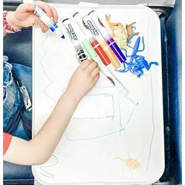Go Happy Kids Travel Tray - Easily Attaches to Airplane & Train Tray Tables! Lightweight, Sturdy, Easy to Clean & Stow Travel Tray