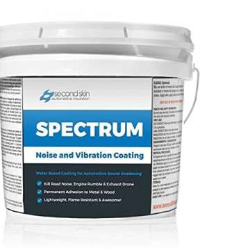 Second Skin Spectrum Liquid Sound Deadening Spray - Ultimate Vehicle Vibration Control (1 Gallon)