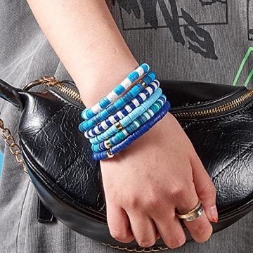 Heishi Surfer Bracelets Set - Bohemian Beach Jewelry