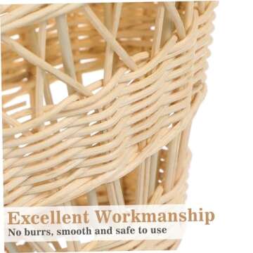 RUNROTOO rattan hot air balloon wedding party supplies inflatable hot air balloon beige home decor baseball balloon Wall-mounted Hot Air Balloon Woven Hanging Decor ribbon Christmas