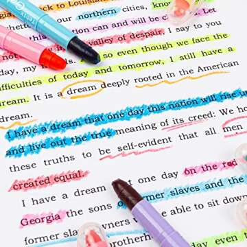 Tebik Gel Highlighter, 10 Colors Bible Safe Highlighter Study Kit, Highlighters Assorted Colors, Twistable Design, No Bleeding Great for Journaling, Highlighting and Study