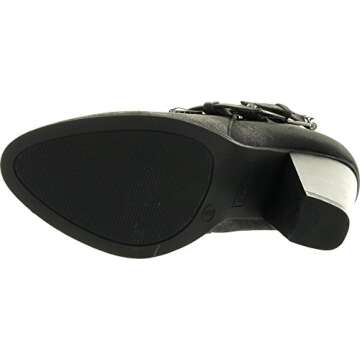 Forever Camila-64 Womens Fashion Chunky Heel Buckled Strap Ankle Booties,Black,7.5