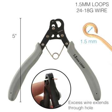 The Beadsmith 1-Step Looper, 1.5 Millimeter, 24-18 Gauge Craft Wire, Create Consistent Loops for Rosaries, Earrings, Bracelets, Necklaces and Wire Jewelry in 1 Step