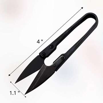 Anley 4" Sewing Scissors Set - Carbon Steel Trimming Nipper Yarn Lightweight Thread Cutter - Portabl...