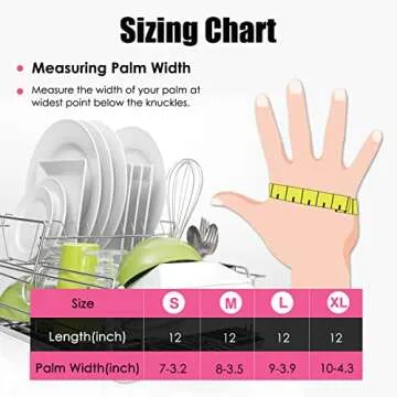 IUCGE Rubber gloves dishwashing 4 Pairs for Kitchen,Cleaning gloves for household Reuseable.(XL,Pink)