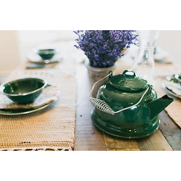 GSI Outdoors Enameled Steel Tea Kettle for Camping