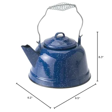 GSI Outdoors Enameled Steel Tea Kettle for Camping