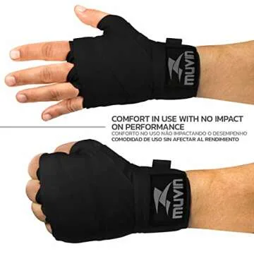 Muvin Boxing Hand Wraps - 3 Pairs, Semi-Elastic for All Sports