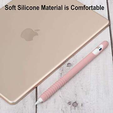 Case for Apple Pencil Grip 1st Generation Apple Pencil Cover Holder for Apple Pencil Sleeve Apple Pen Accessories with Protective Nib Cover Compatible with Apple Pencil 1st Generation Pink