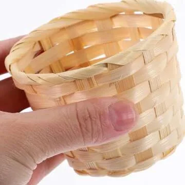 Kisangel 12Pcs Mini Woven Basket - Cute and Versatile