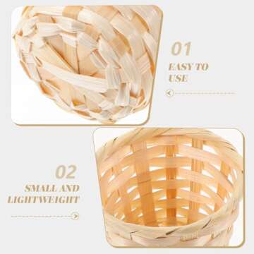 Kisangel 12Pcs Mini Woven Basket - Cute and Versatile