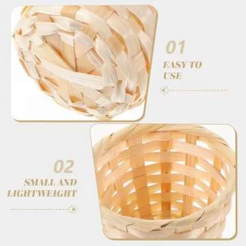 Kisangel 12Pcs Mini Woven Basket - Cute and Versatile