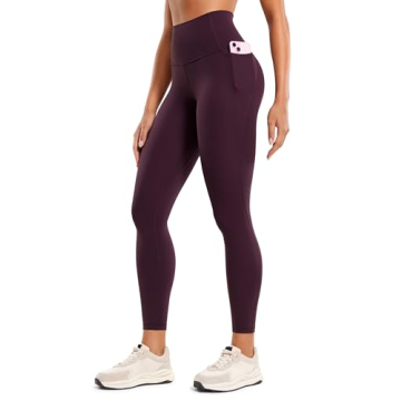 CRZ YOGA Womens Butterluxe Workout Leggings - High Waisted, 25 Inches, Deep Purple, Large