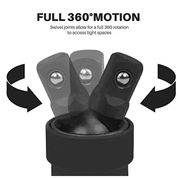 SEKETMAN 49-Piece Impact Socket Set SAE/Metric CR-V Steel