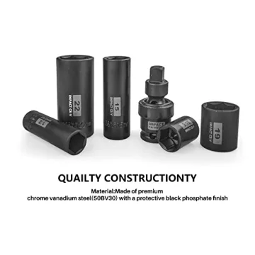 SEKETMAN 49-Piece Impact Socket Set SAE/Metric CR-V Steel