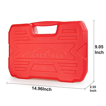 SEKETMAN 49-Piece Impact Socket Set SAE/Metric CR-V Steel