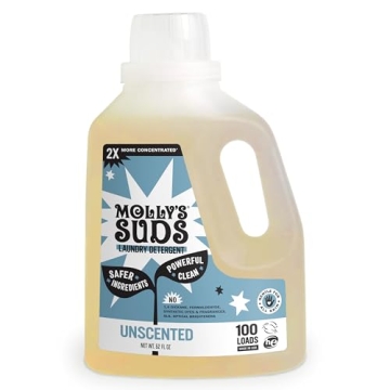 Molly's Suds Liquid Laundry Detergent | Eco-Friendly Choice for Sensitive Skin | Concentrated 100 Lo...
