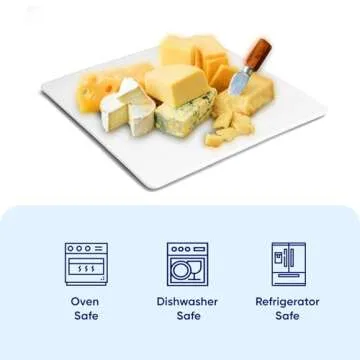 Sisson Distribution Premium Porcelain Square Serving Platter - 10 Inch, Elegant White Butter Board for Cheese, Charcuterie, Weddings, Parties, Microwave & Dishwasher Safe