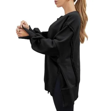 Stylish AUTOMET Oversized Crewneck Sweatshirt for Women