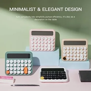 Cute 12 Digit GUDTEKE Calculator with Mechanical Switch and Big Buttons