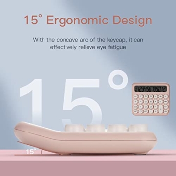 Cute 12 Digit GUDTEKE Calculator with Mechanical Switch and Big Buttons