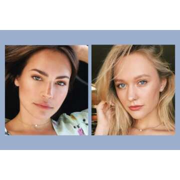 Benevolence LA Gold Choker Necklace, 14k Gold Dipped Opal Necklace, Dainty Beaded Necklace for Women, Gifts for Mom, Delicate Short Necklace, Designed in California, Gift for Her